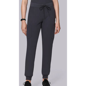 Mandala Women's  Pewter Scrubs Top and Jogger Set - Size L